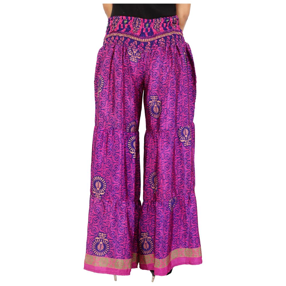 Silk Beachwear Casual Vintage Sari Silk Tops Tunics Dresses Trouser ...